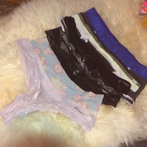 6 pair VS/Pink panty bundle